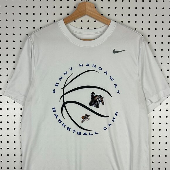 Memphis Tiger Basketball Nike Shirt Medium 1 Cent Penny Hardaway Team Camp White - Picture 2 of 5